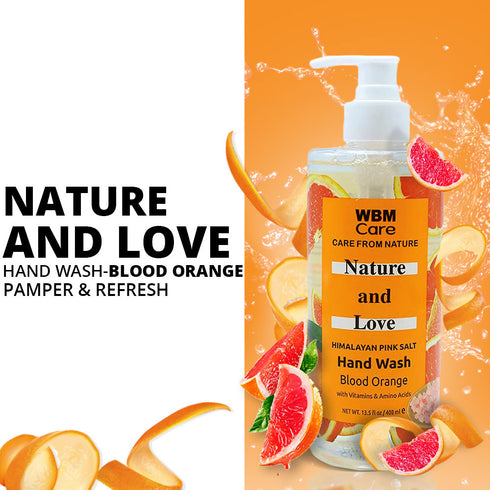 Nature and Love Liquid Hand Wash Blood Orange - 13.5 fl oz | WBM CARE